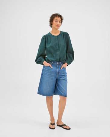 3/4 Sleeve Femme Print Blouse