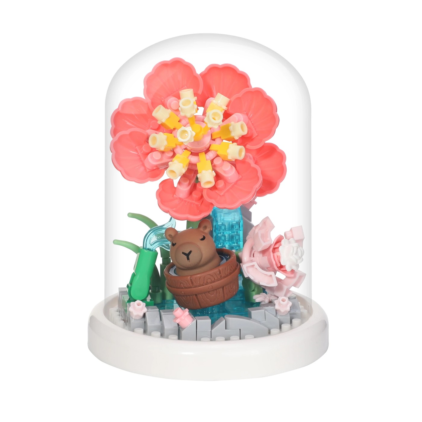 Mini Blocks Flower Series: Capybara in Dome - Assorted 5 of 5