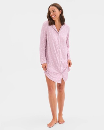 Bamboo Soft Comfort Long Sleeve T-Shirt Nightie