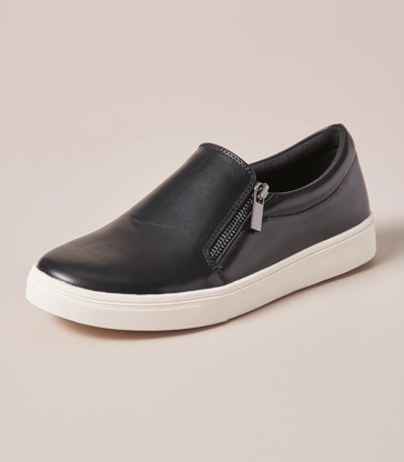 Frances Double Zip Slip On Shoes