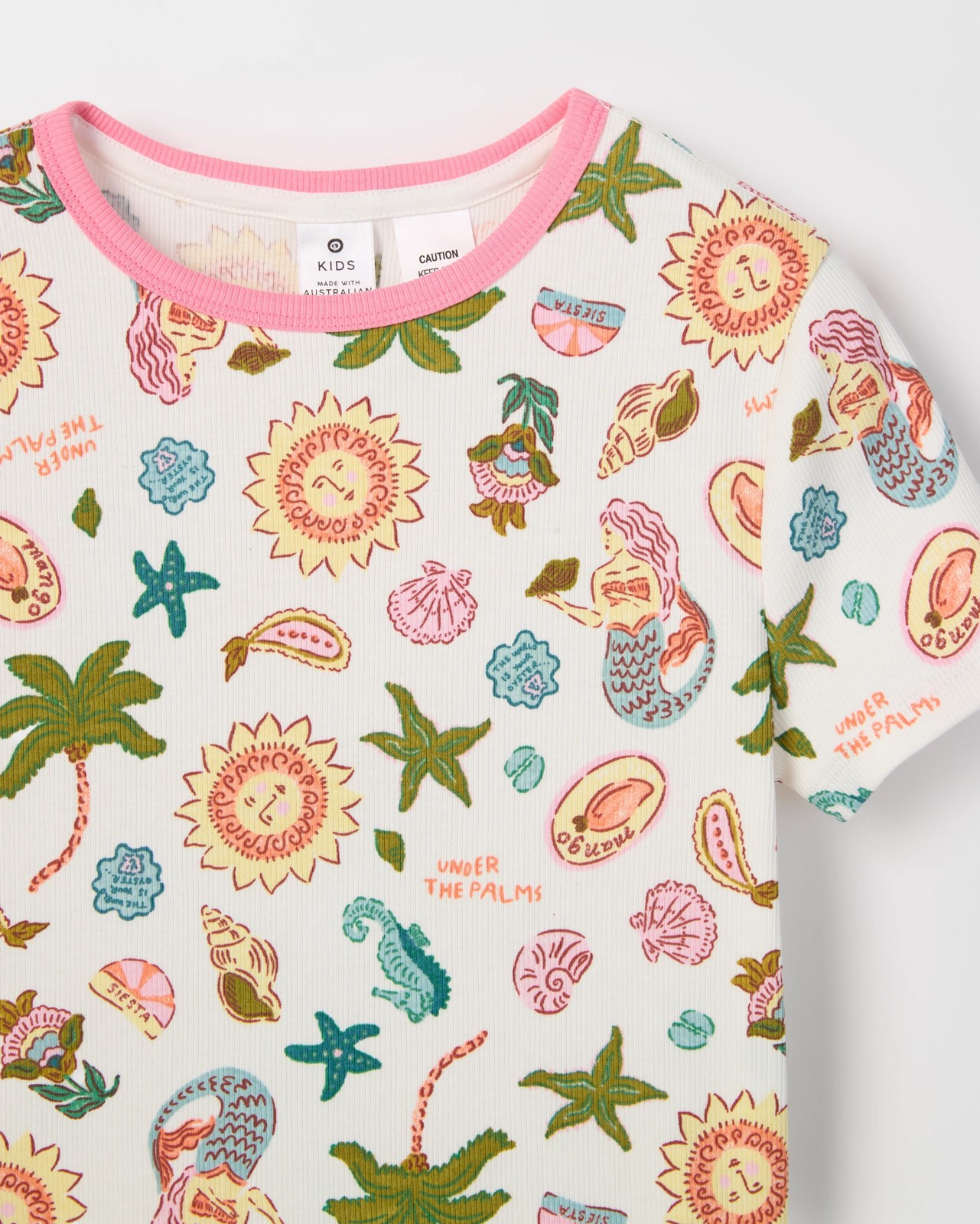 Australian Cotton Older Girls Elevated Knit Pyjama Set - Mermaid Multi 2 of 3