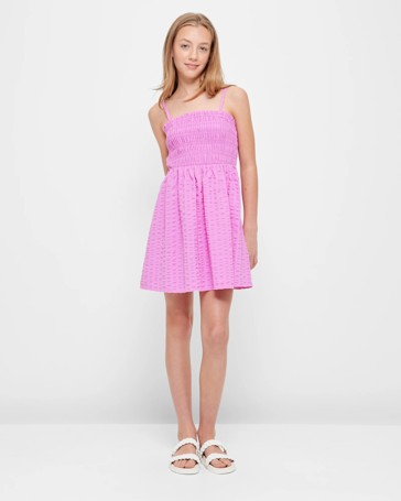 Shirred Cotton Dress