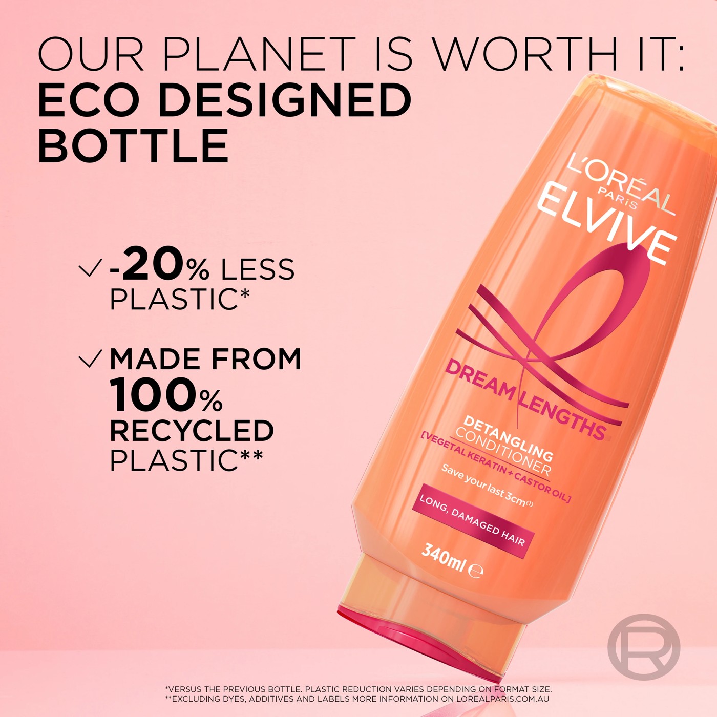 L'Oreal Paris Elvive Dream Lengths Detangling Conditioner 340ml - Vegetal Keratin and Castor Oil 5 of 5