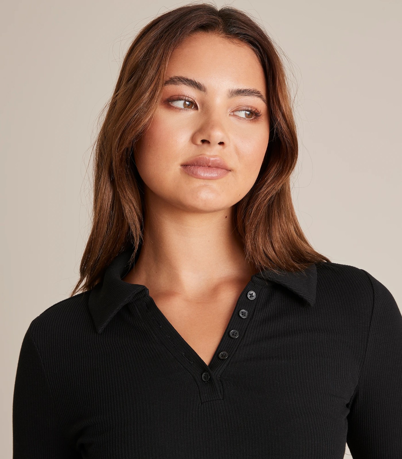 Lily Loves Rib Crop Polo Top 3 of 5