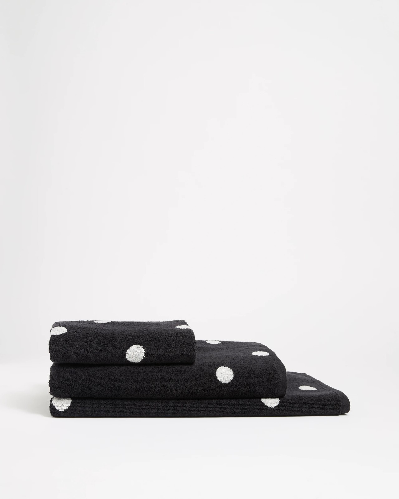 Senna Australian Cotton Polka Dot Bath Mat - Black Beauty 2 of 3