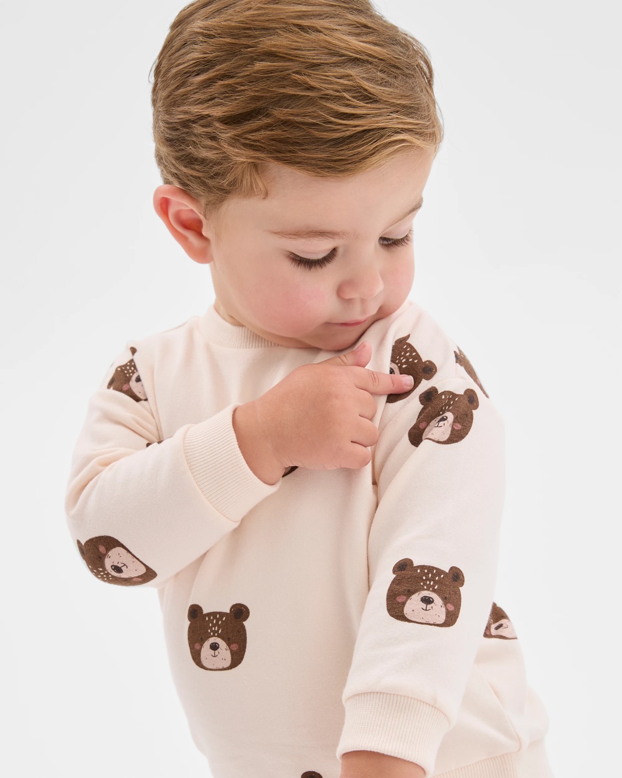 Baby Organic Cotton Fleece Top and Rib Leggings Set 2 of 5