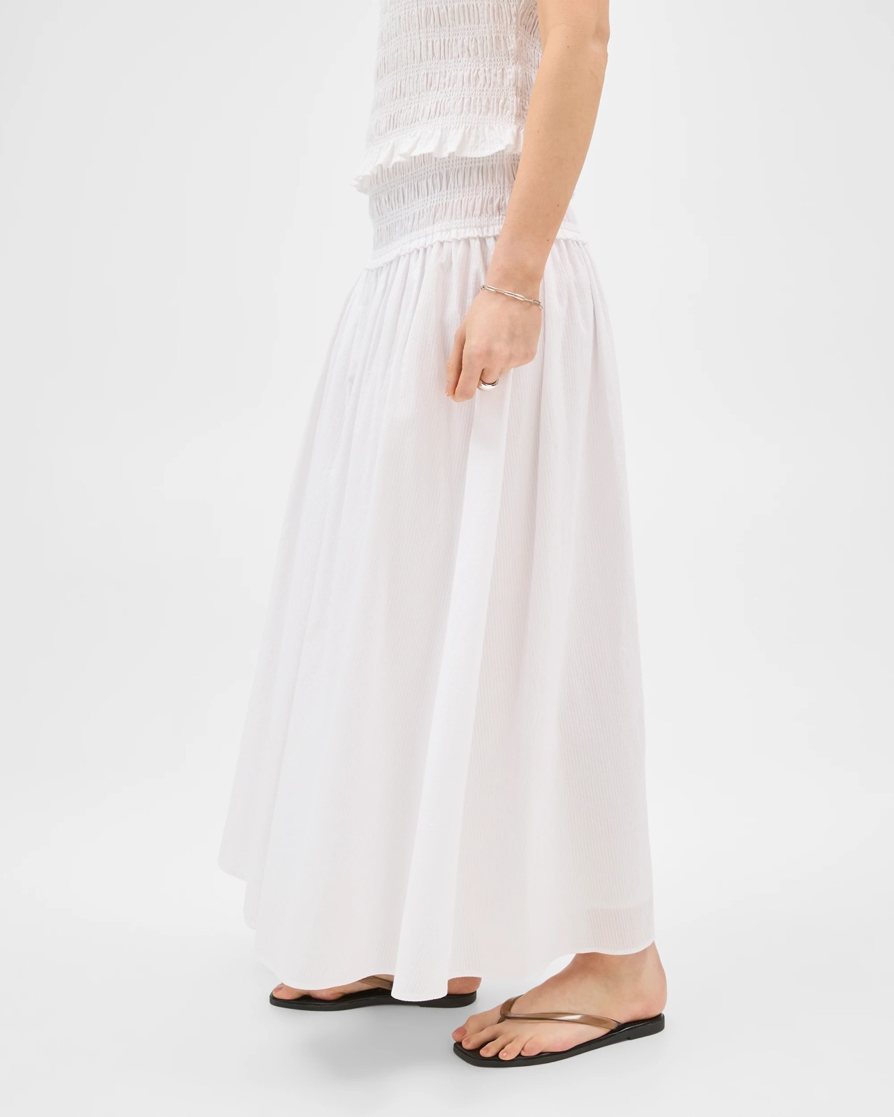 Lily Loves Australian Cotton Shirred Waist Midi Skirt 3 of 5