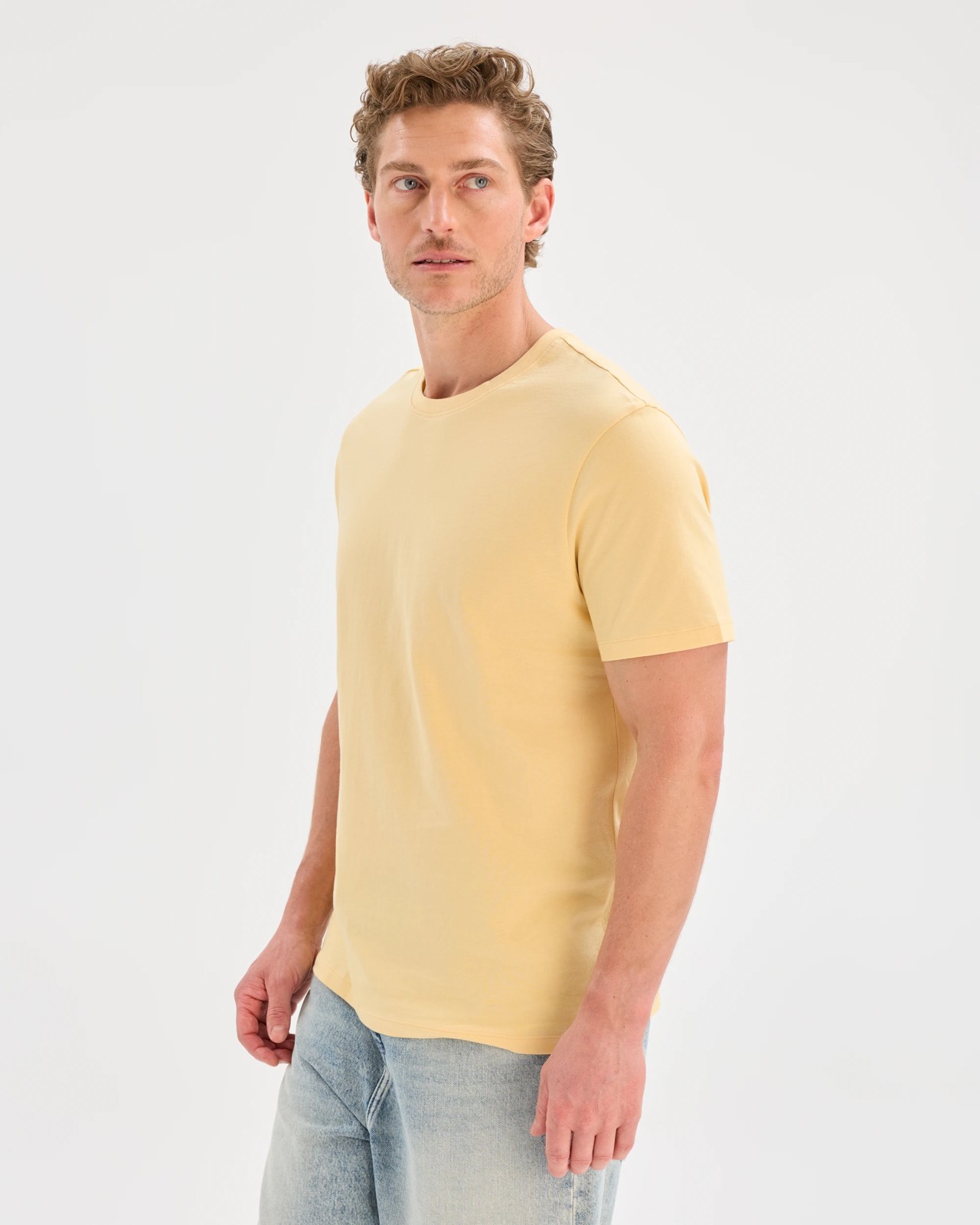 Australian Cotton Crew Neck T-Shirt - Golden 6 of 6