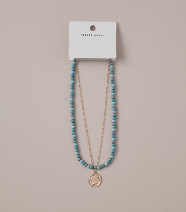2 Pack Coloured Beaded Necklace
