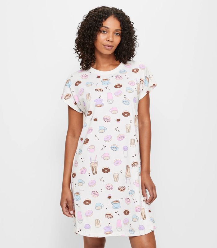 Sleep T Shirt Nightie Coffee and Donuts Target Australia