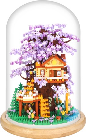 1372 Piece Mini Blocks Flower Series: Jacaranda Tree in Dome