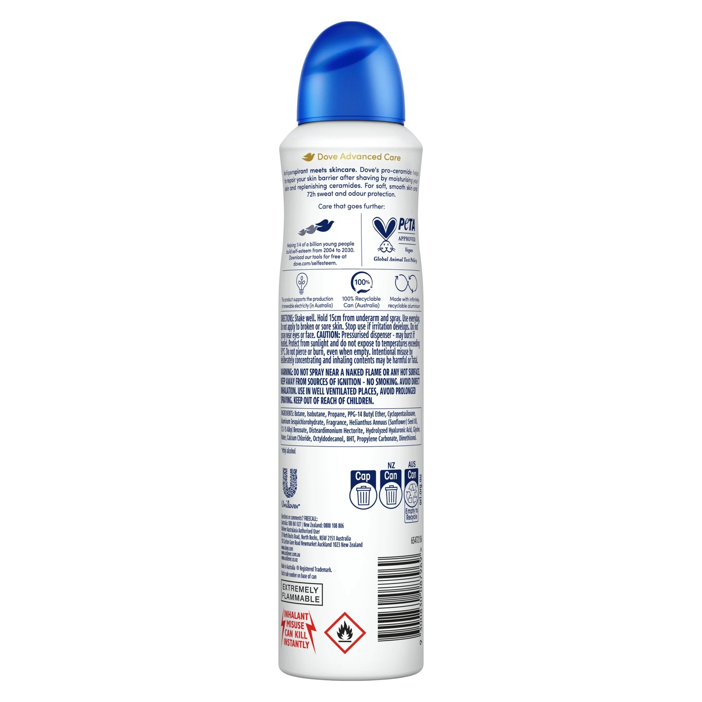 Dove Advanced Care Original Antiperspirant Deodorant 250ml 2 of 5