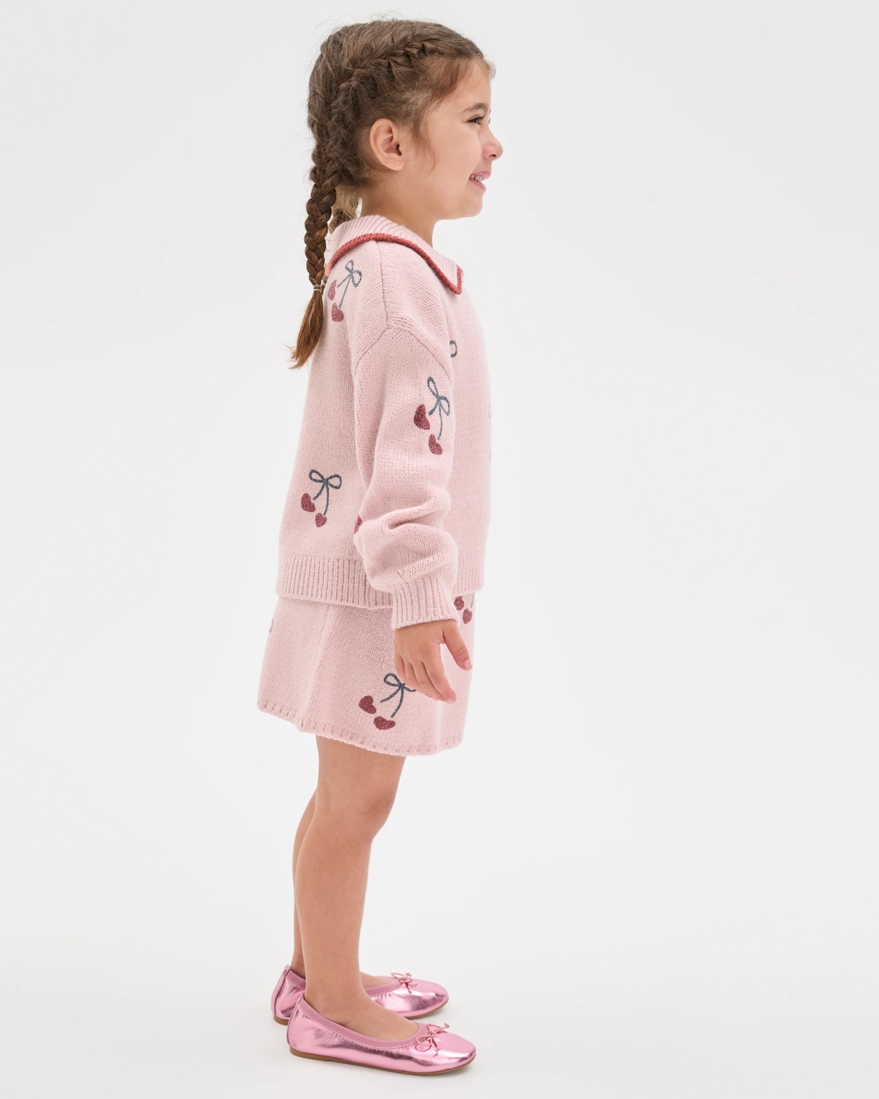 Knit A-Line Skirt - Ballet Slipper Cherry 2 of 6