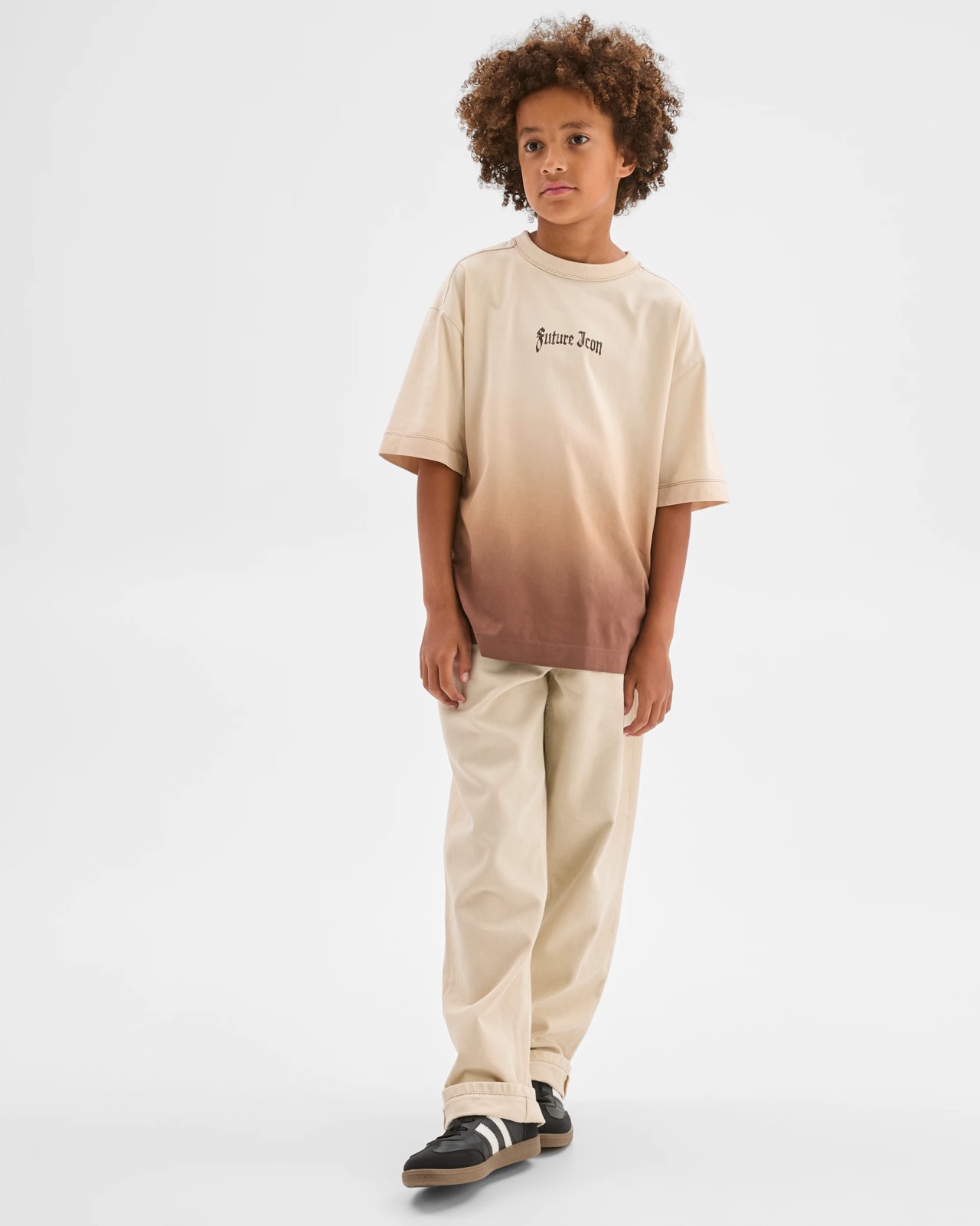 Australian Cotton Oversized Dip Dye T-Shirt - Dark Orange 2 of 5