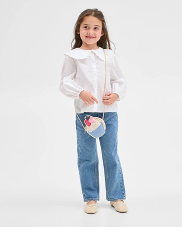 Straight Leg Denim Jeans