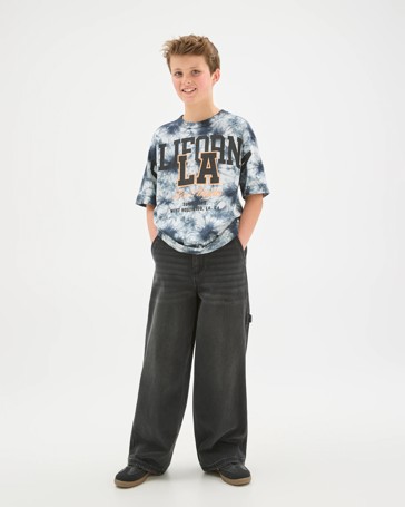 Australian Cotton Oversized Dyed Graphic T-Shirt