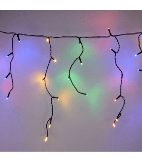 Low Voltage 250 LED Multifunction Multi-Coloured Icicle String Lights - Anko