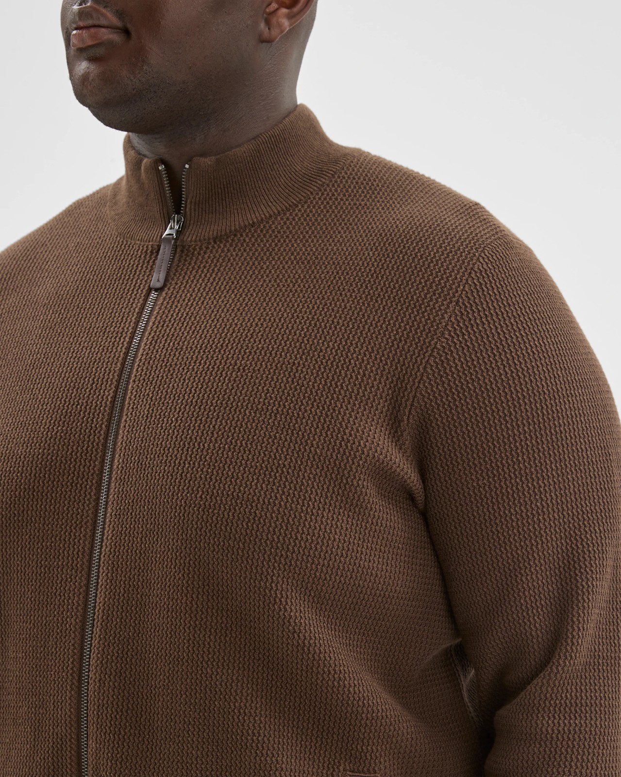 Plus Size Australian Cotton Zip Through Knit Jumper 4 of 5