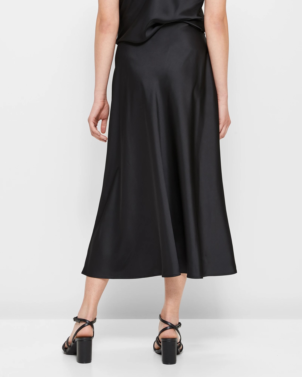 Black satin hotsell midi skirt australia