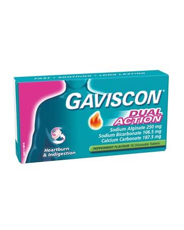 16 Pack Gaviscon Dual Action Tablets - Peppermint