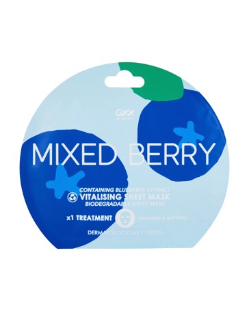 OXX Skincare Mixed Berry Vitalising Sheet Mask - Blueberry Extract