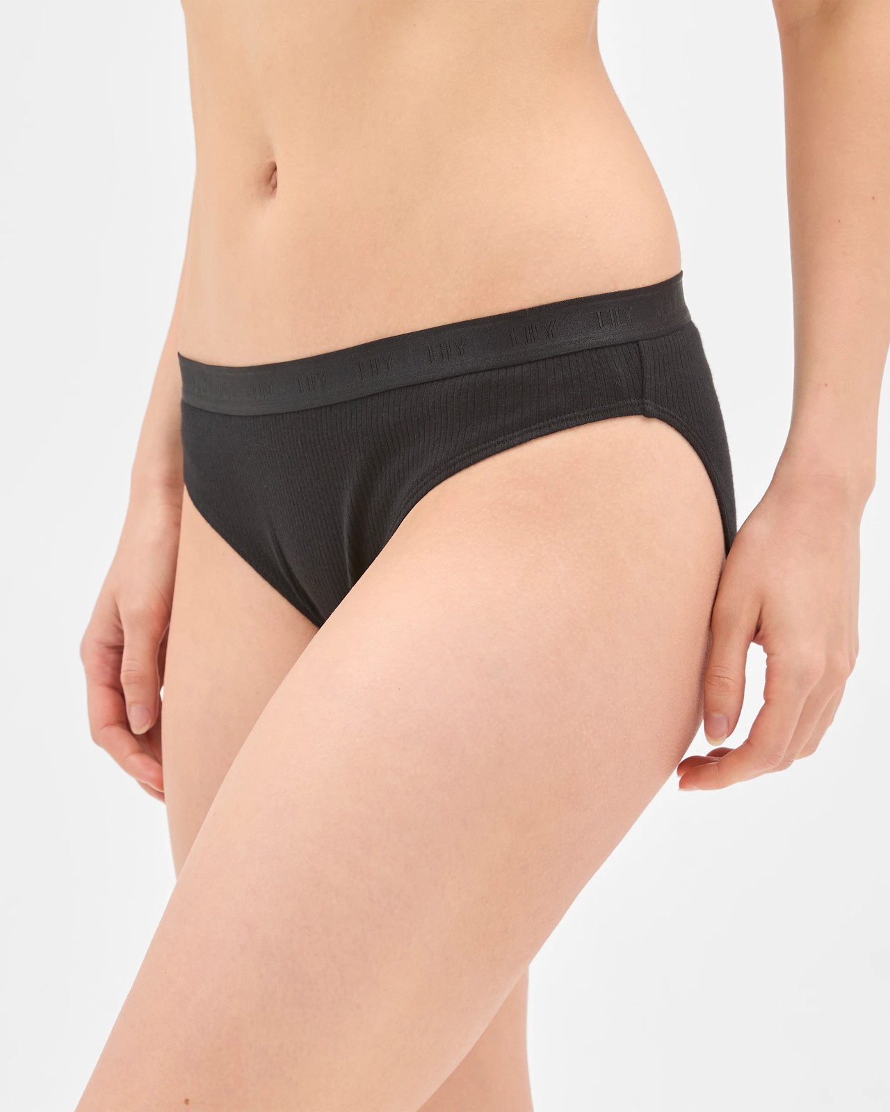 Lily Loves Organic Cotton 2 Pack Bikini Briefs - Black 3 of 4