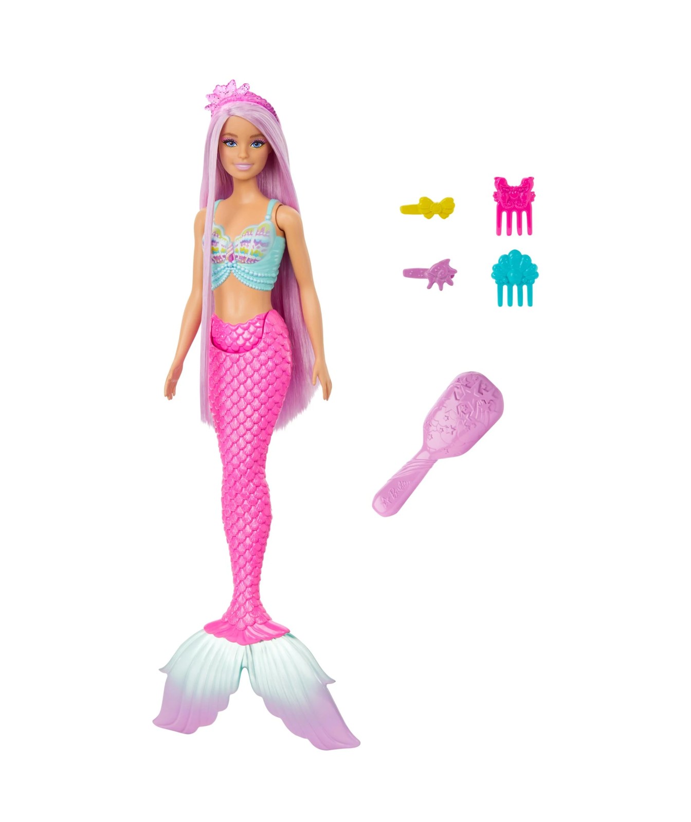 Mattel Barbie Mermaid Doll With 18Cm-Long Fantasy Hair & Accessories 2 of 6