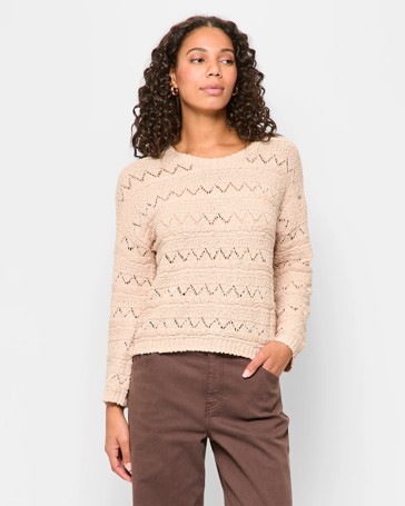Australian Cotton Pointelle Knit Jumper