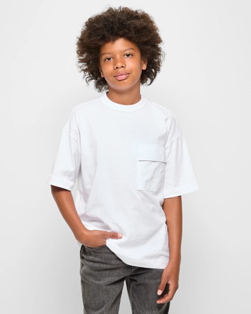 Australian Cotton Contrast Pocket Oversize T-shirt