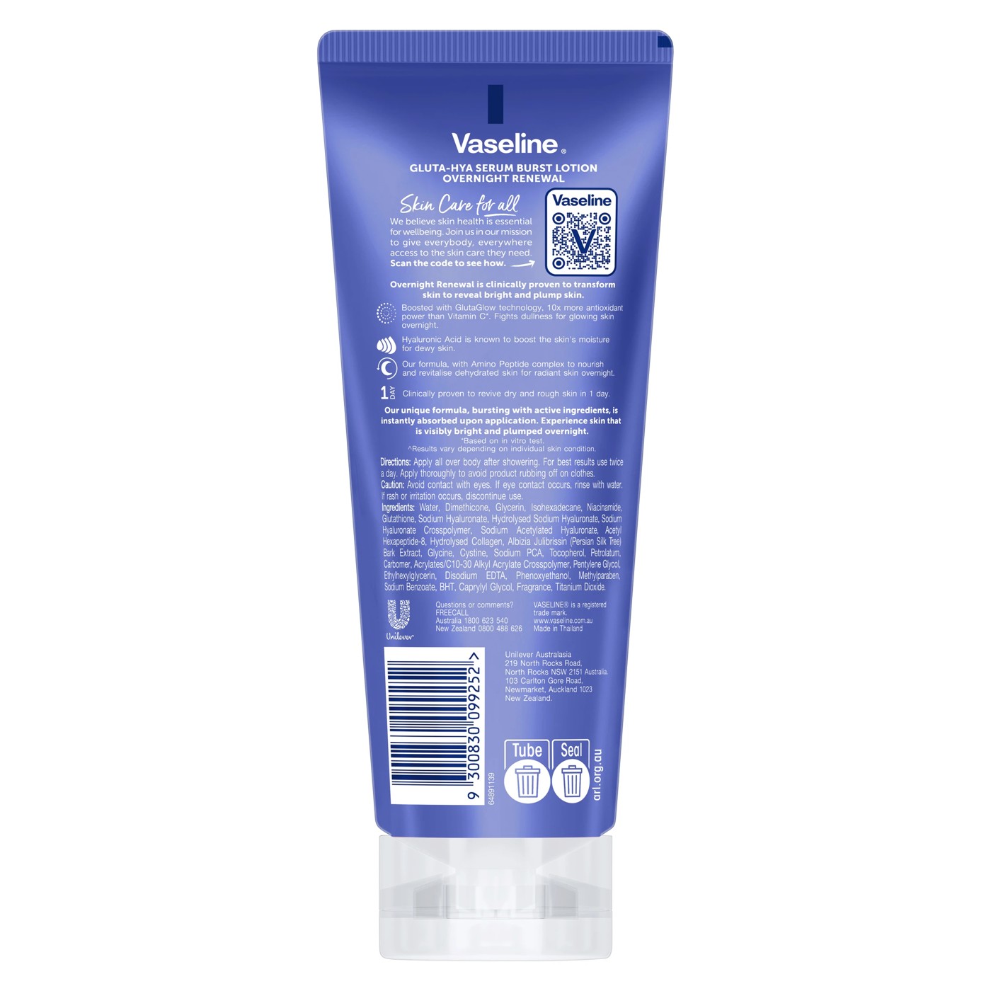 Vaseline Gluta-Hya Serum Burst Overnight Renewal Body Lotion 200ml 3 of 6