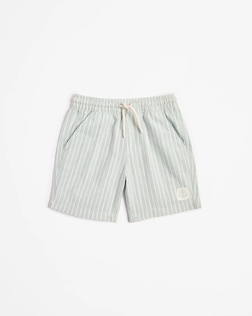 Textured Cotton Volley Shorts