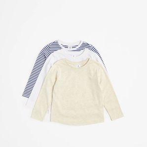 3 Pack Baby Organic Cotton Long Sleeve Bodysuits