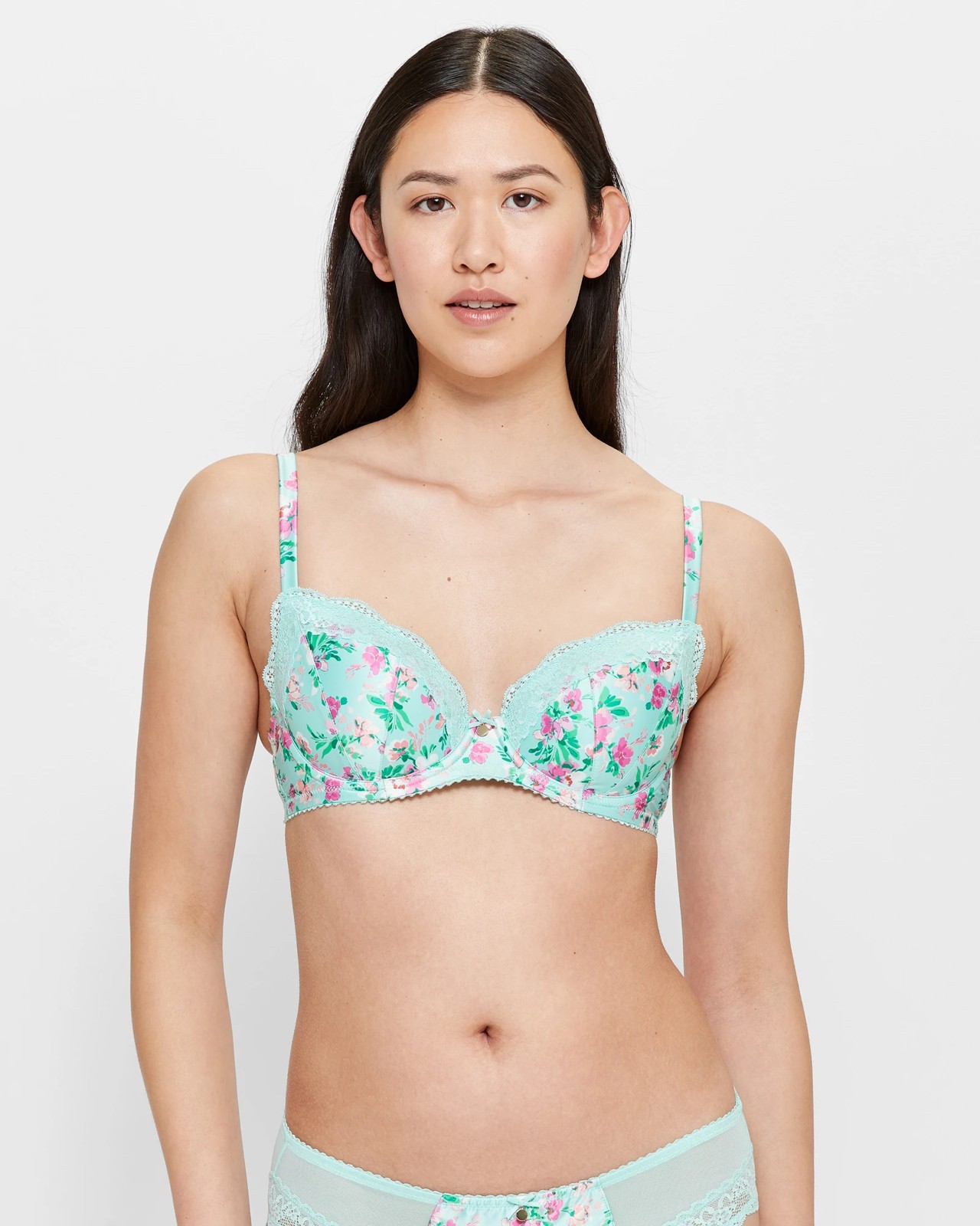 AND/OR Wren Lace Bra, Blue, Compare