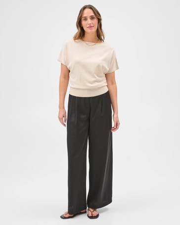 Preview Erica Tailored Wide Leg Satin Pants