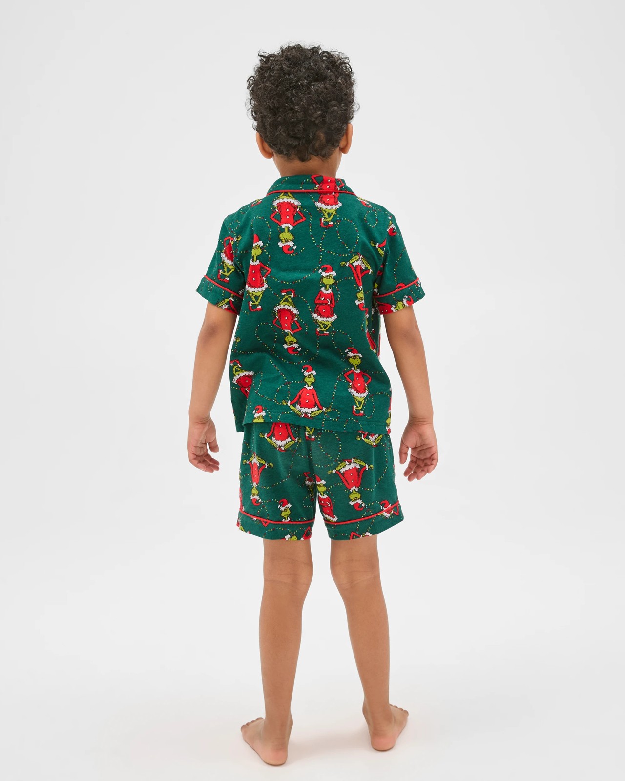 Family Matching Christmas Australian Cotton Younger Kids Pyjama Set - Grinch 5 of 5
