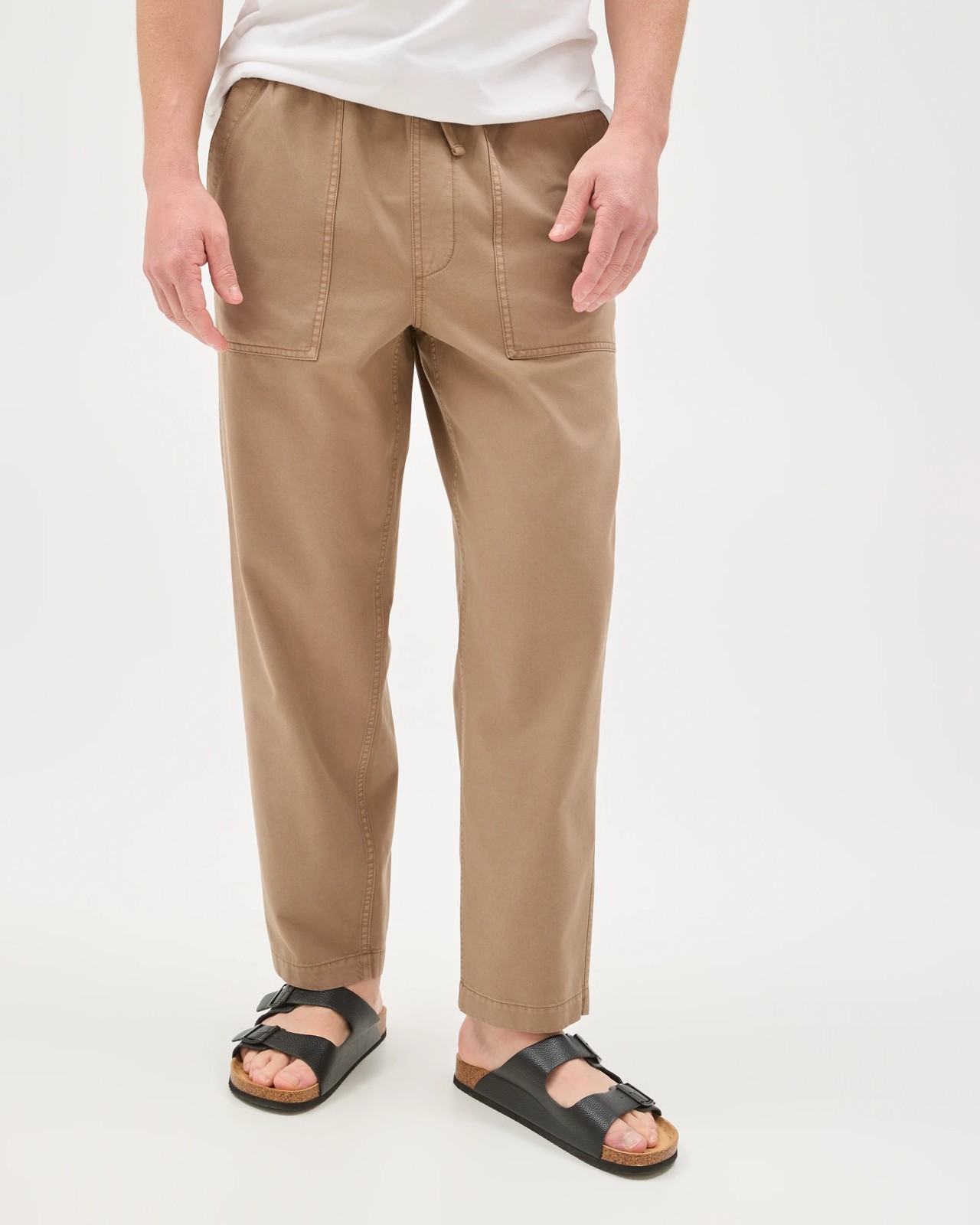Elastic Waist Beach Pants - Sepia Tint 5 of 5