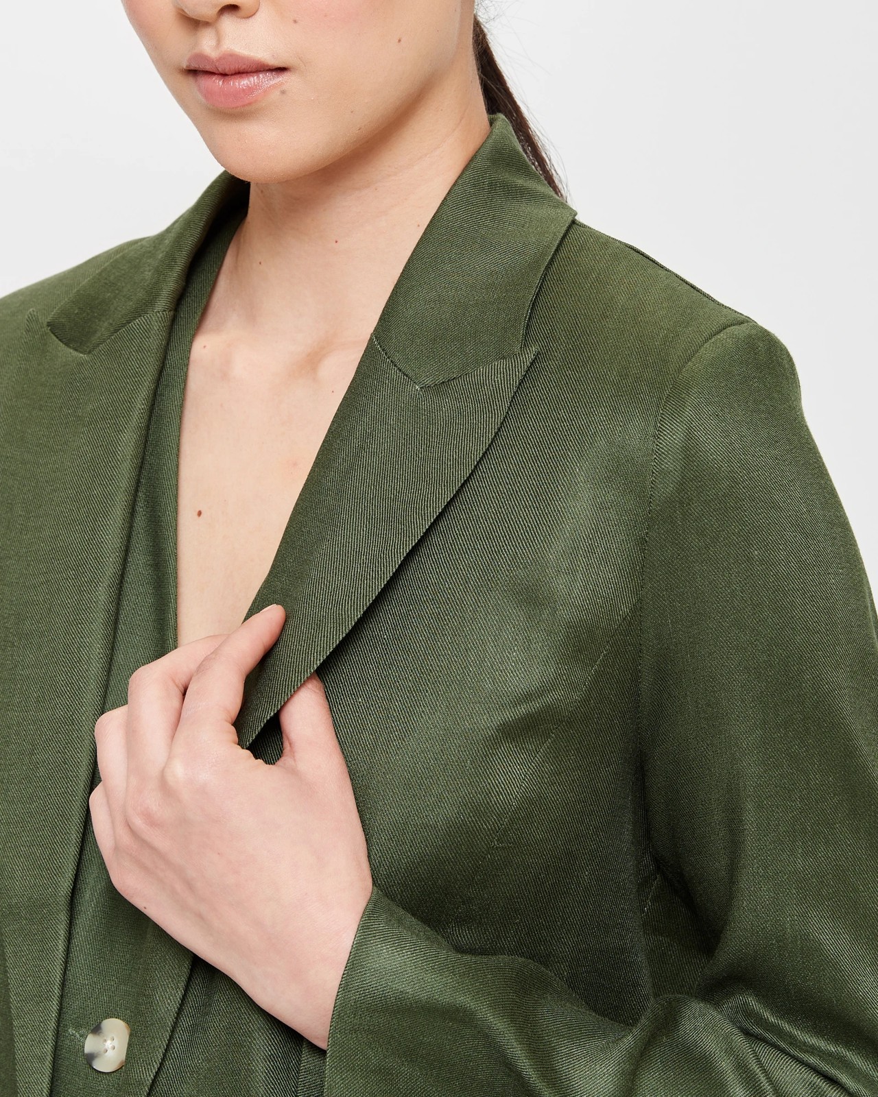 Green hot sale blazer women