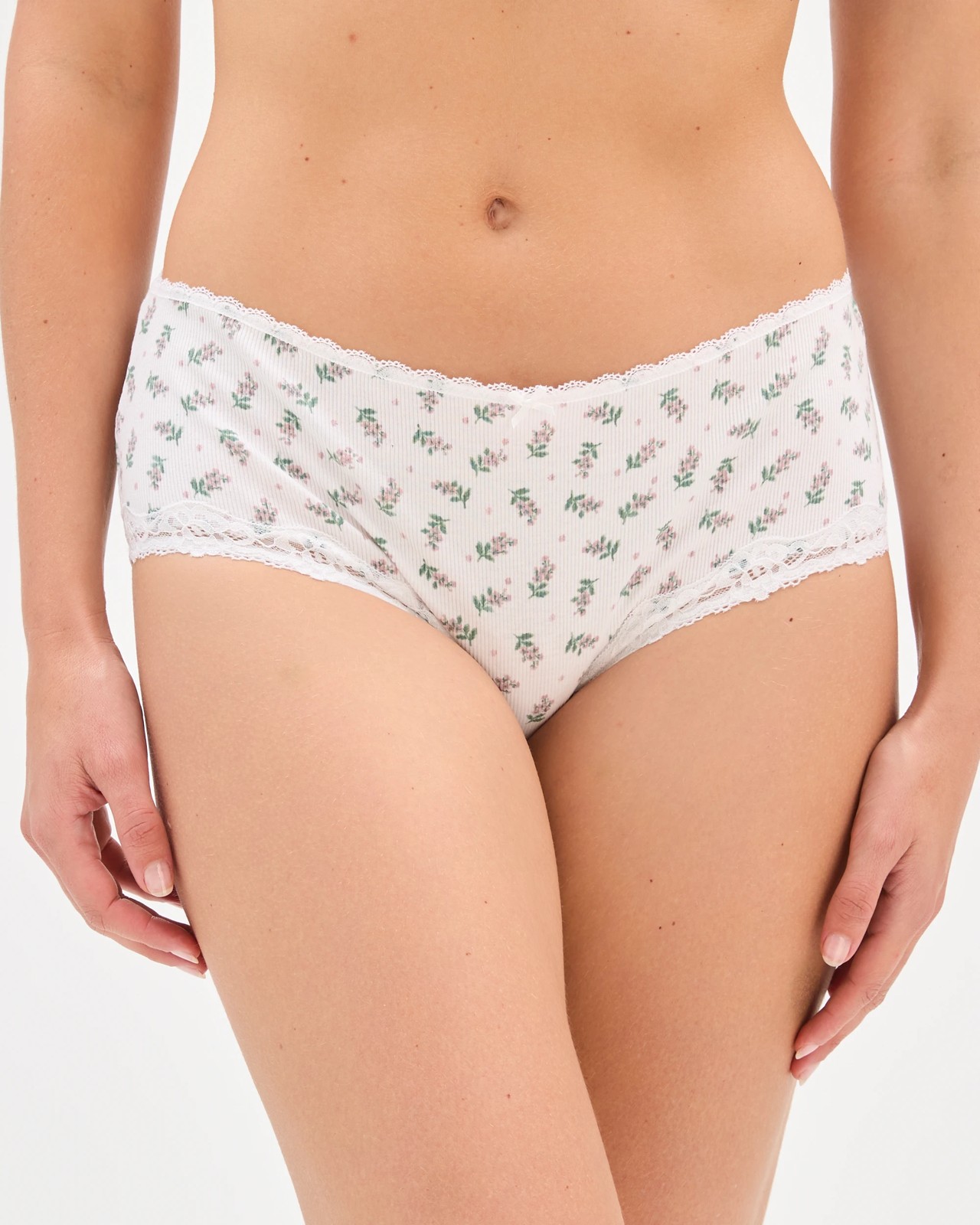 Lily Loves Australian Cotton Blend Boyleg Briefs - Magenta Purple/Soft Rose/Ditsy Floral 2 of 4