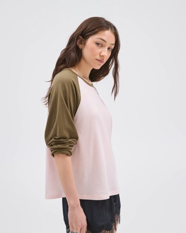 Lily Loves Australian Cotton Blend Raglan Long Sleeve T-Shirt