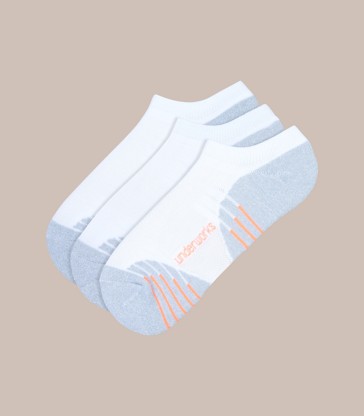 Underworks 3 Pack Low Cut Padded Trainer Socks