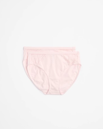 Australian Cotton and Lace High Cut Briefs