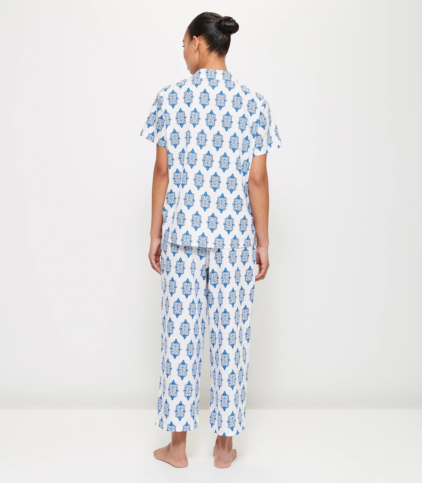 Printed Cotton Poplin Sleep Pyjama Set