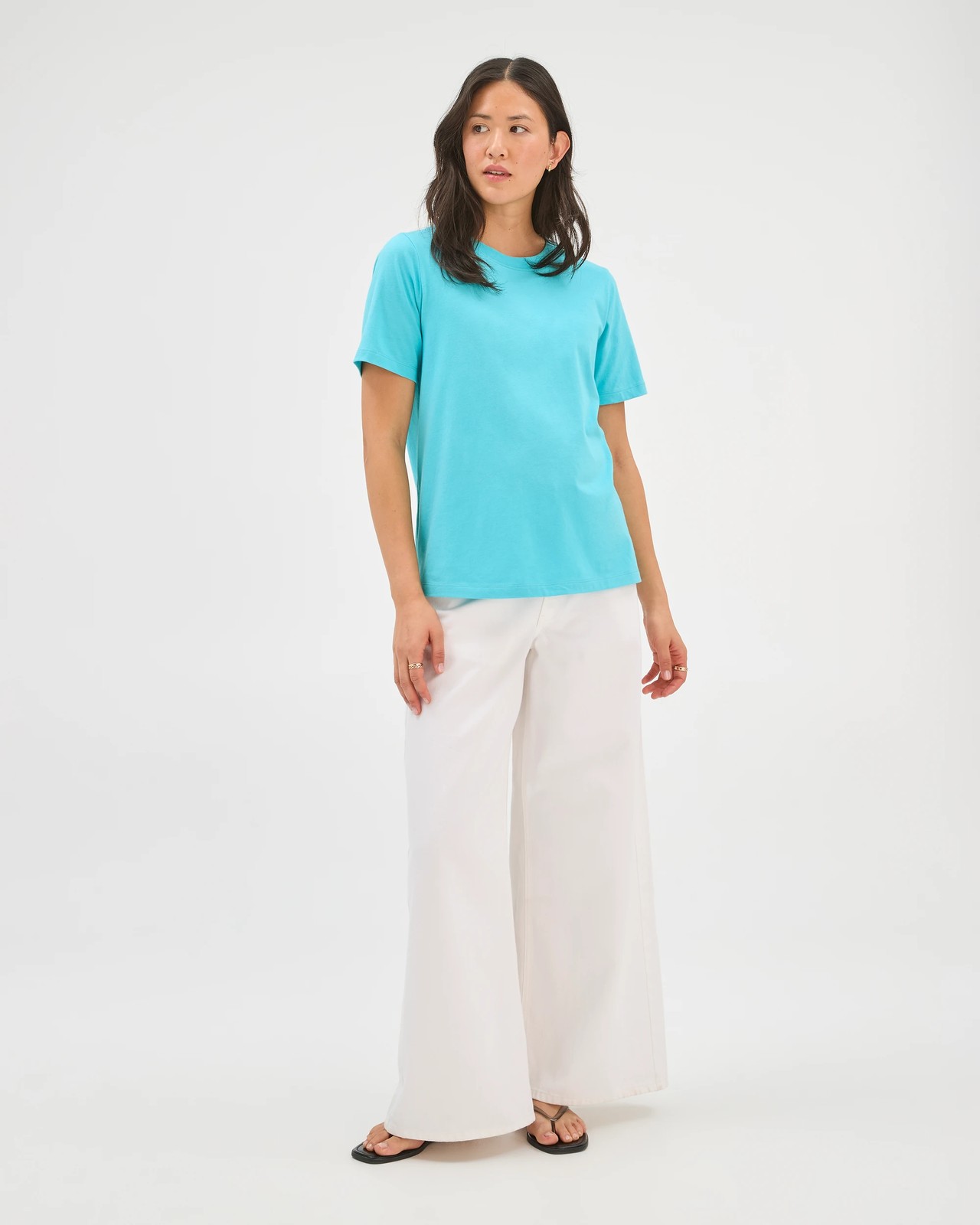 Australian Cotton Classic T-Shirt - Bright Aqua 3 of 5