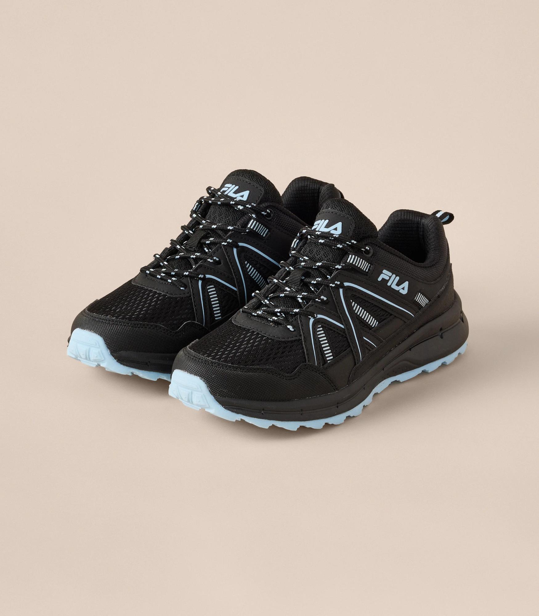 Fila Womens Andria Trail Sneakers - Black/Blue