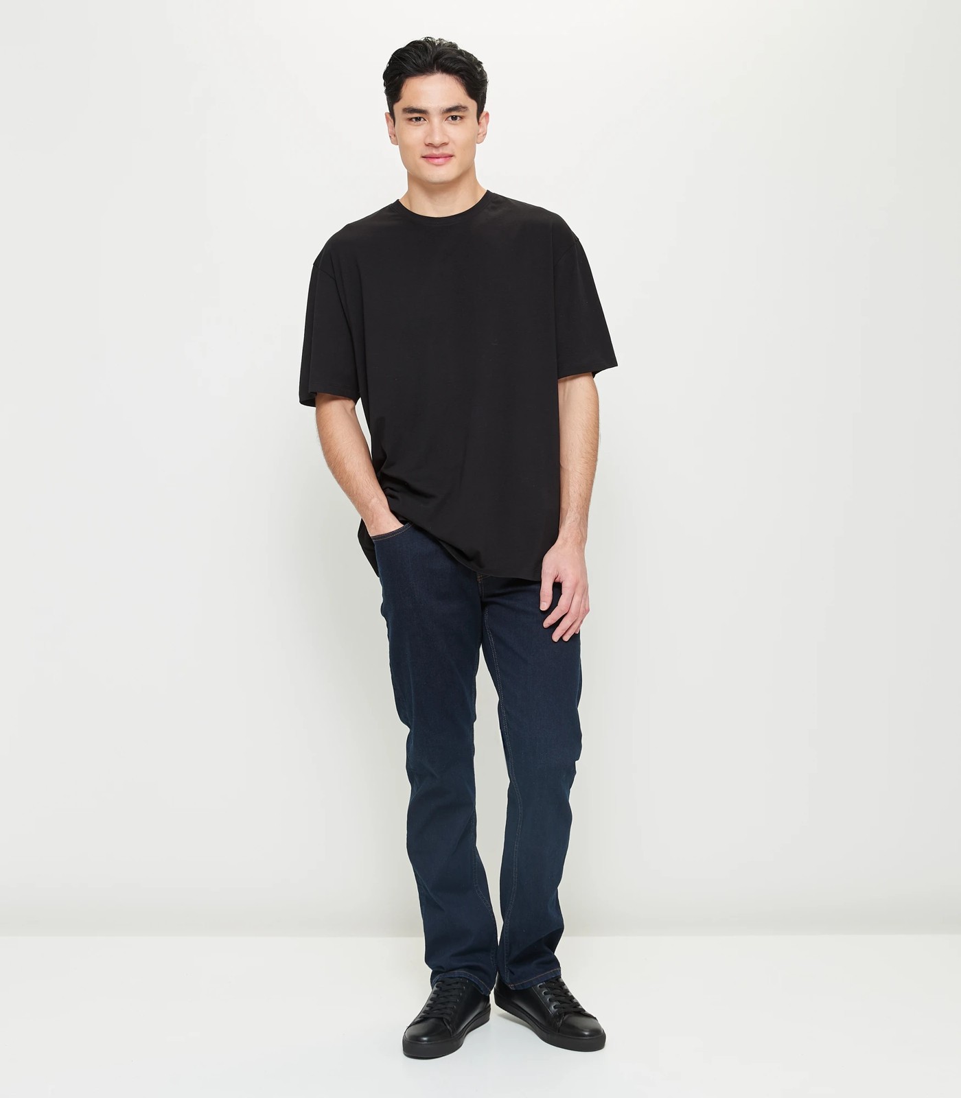 Australian Cotton Oversized T-Shirt - Black