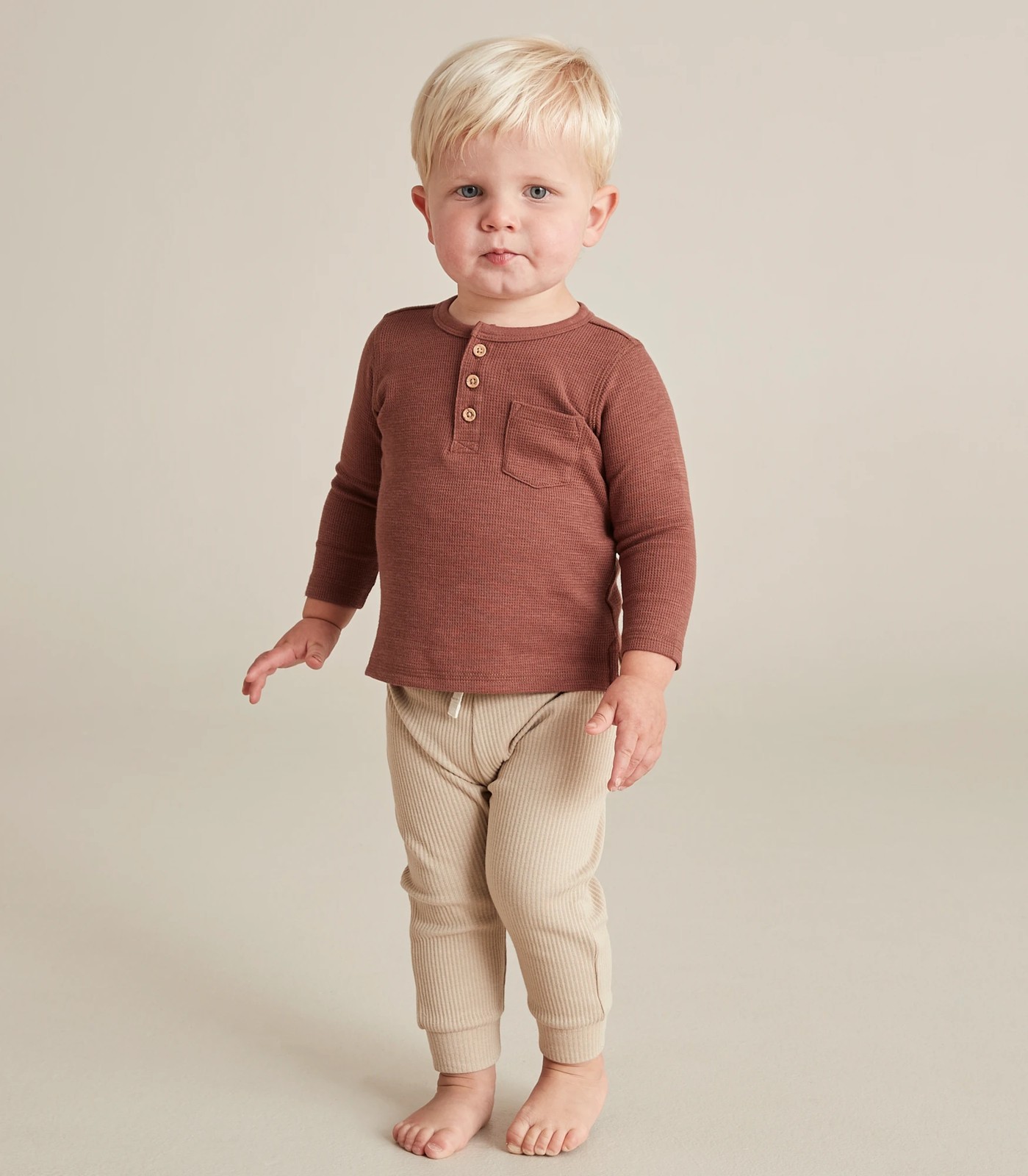 Baby Henley Waffle Top 2 of 6