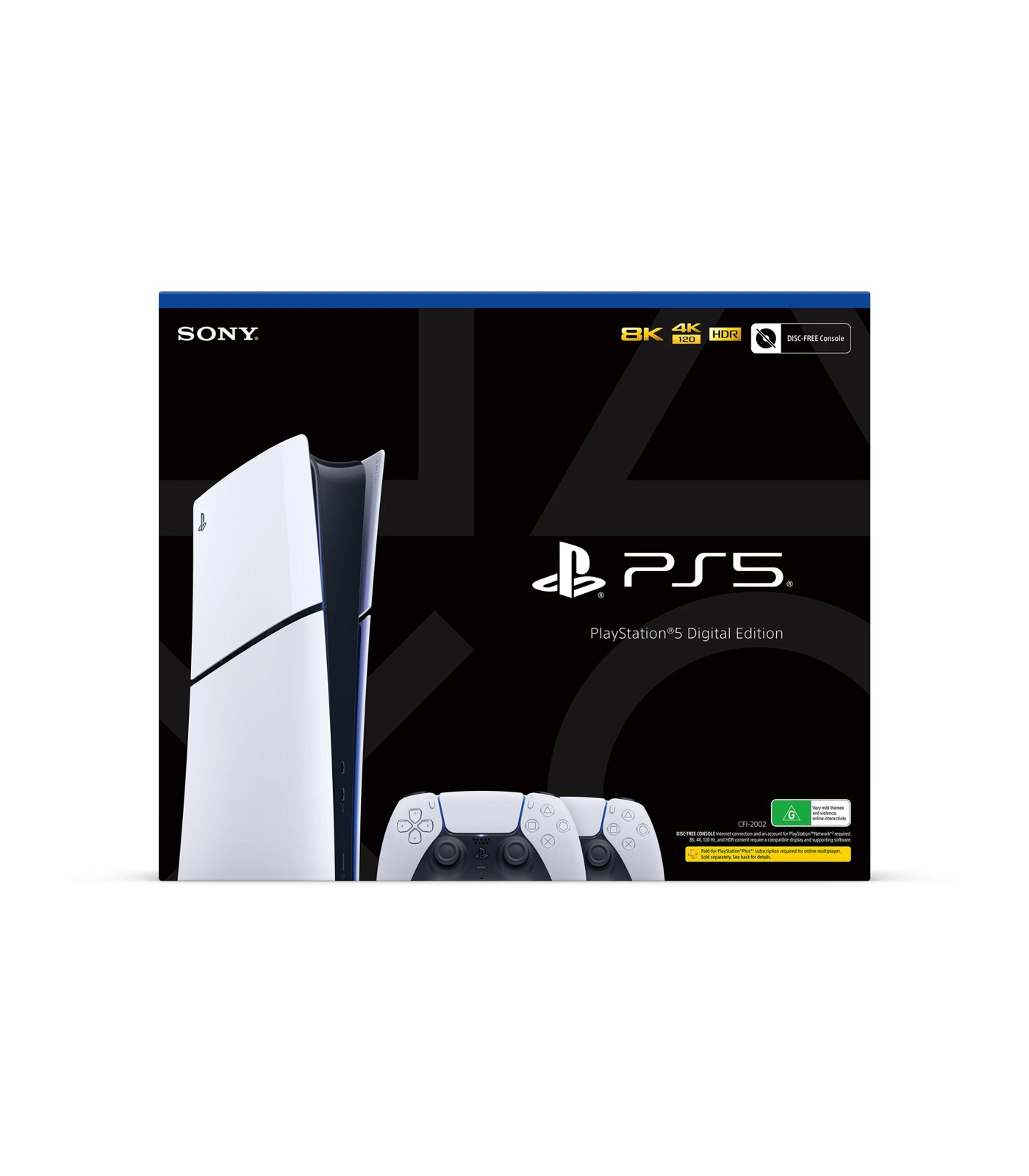 PlayStation 5 Digital Edition (Slim) Console with Two DualSense