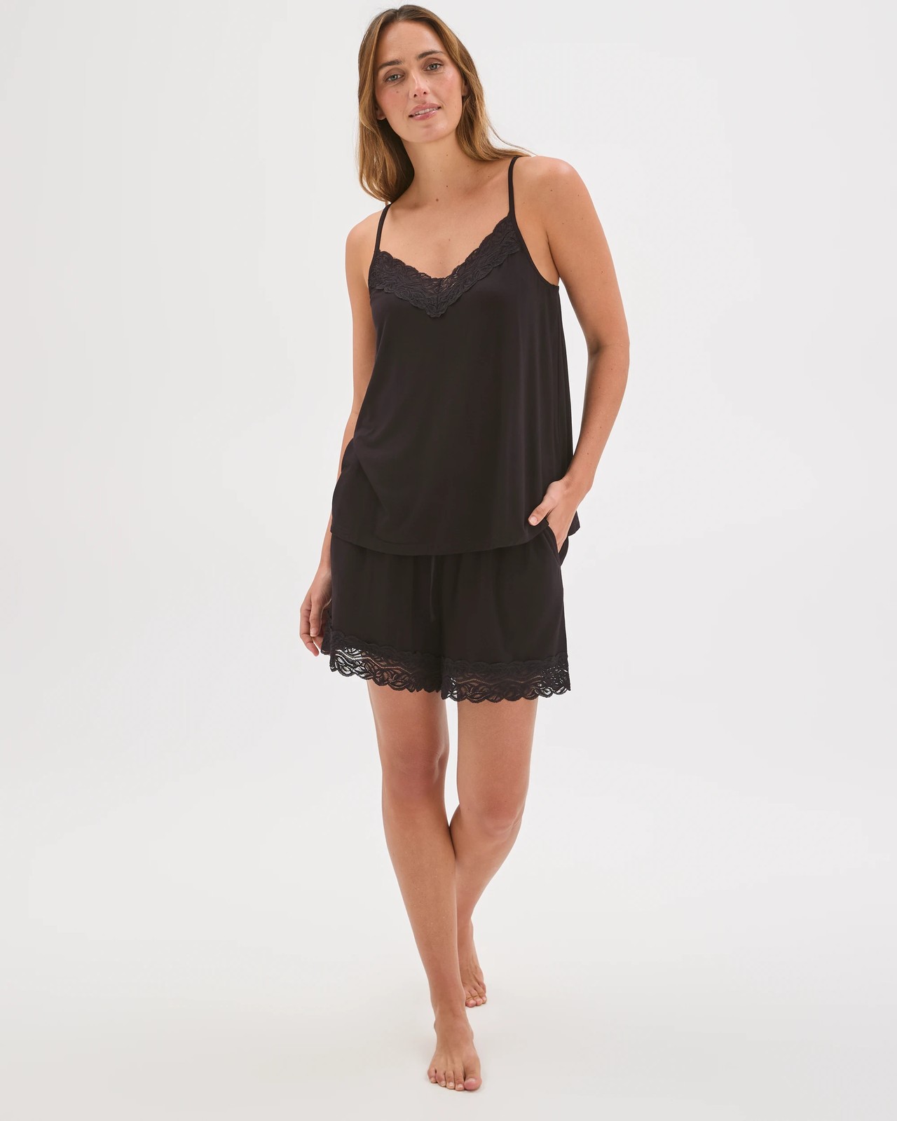 Bamboo Rich Lace Sleep Cami Top 2 of 6