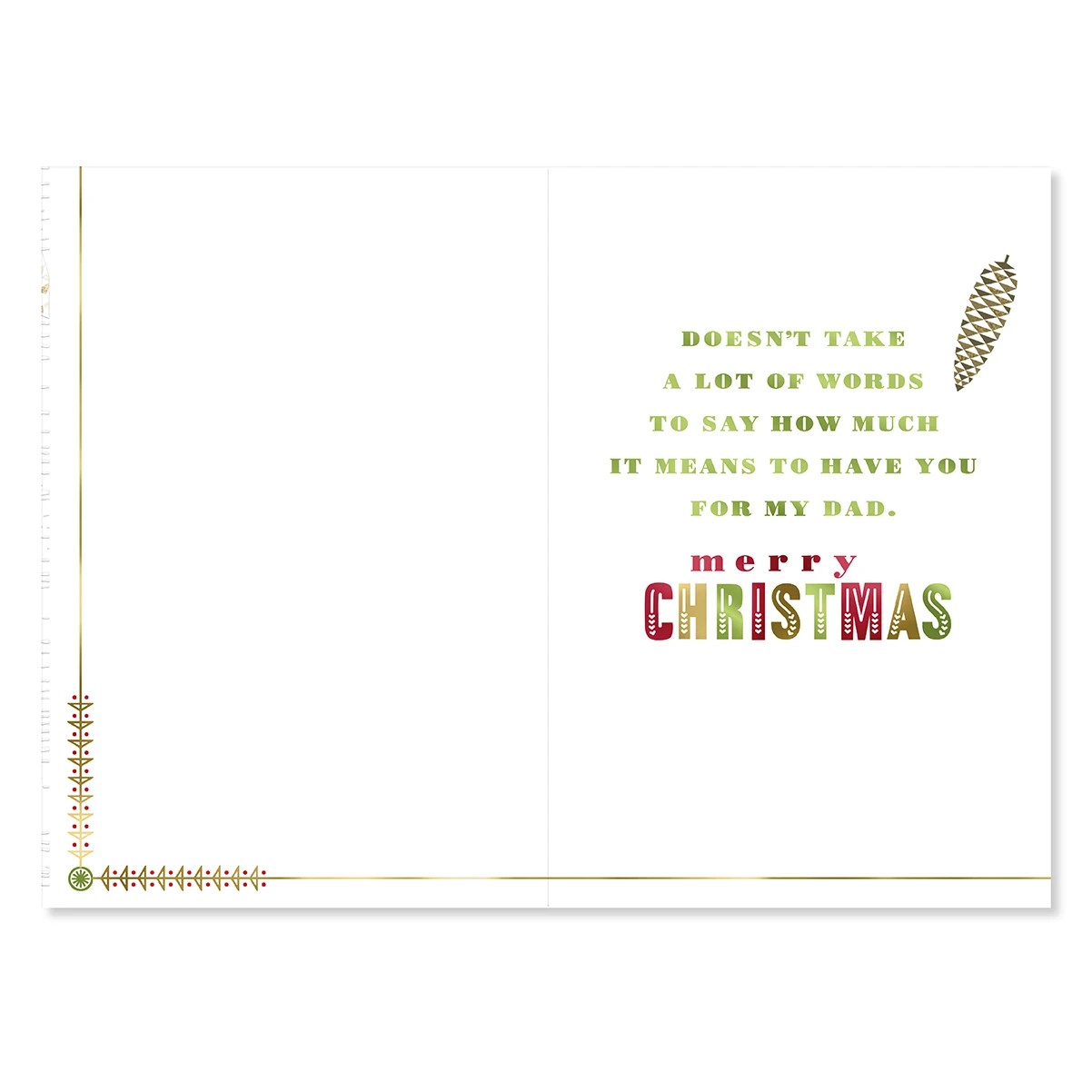 Hallmark Christmas Card - Best Dad Ever 2 of 3