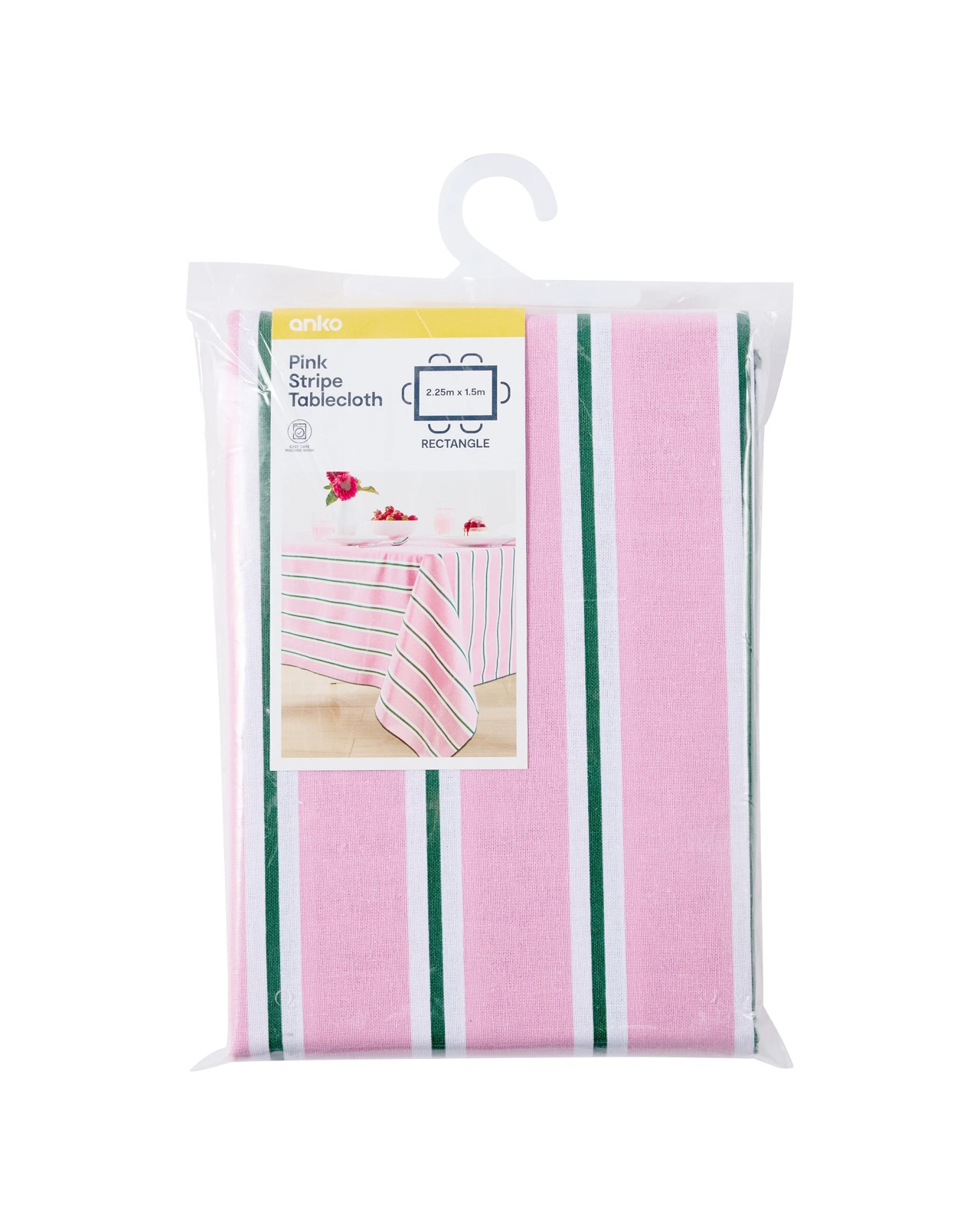 Anko Pink Stripe Tablecloth 4 of 5